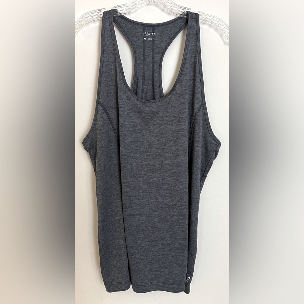 BCG Women’s Dark Gray Razorback Workout Tank 100% Polyester; Size XL
